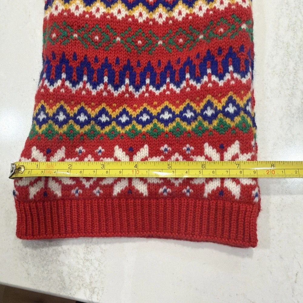 Polo Ralph Lauren Kids 4-7 Scarf Red Yellow 100% COTTON 132 CM Authentic